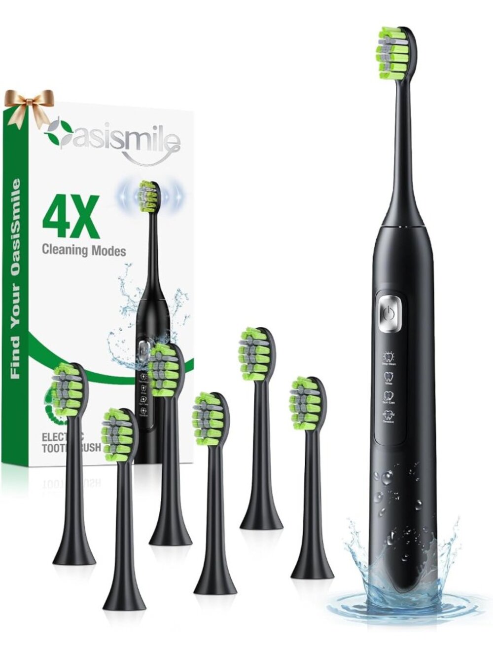 Sonic Electric Toothbrush for Sensitive Teeth, 42000 VPM, 4 Modes, 6 Heads